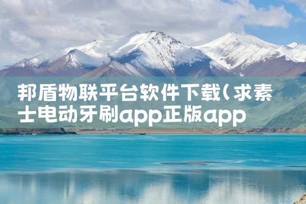 邦盾物联平台软件下载