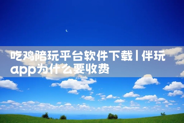 吃鸡陪玩平台软件下载