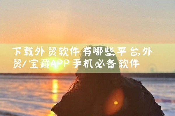 下载外贸软件有哪些平台